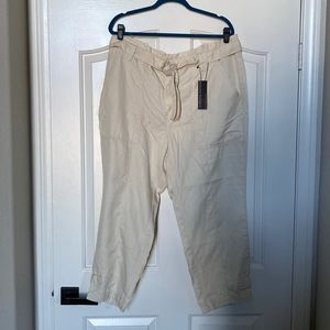 Banana Republic cream tie pant